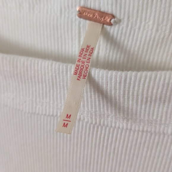 Free People Enya Mixed Media Minidress NWOT Size M White - Picture 3 of 4